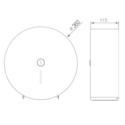 Stainless Steel Maxi Jumbo Dispenser